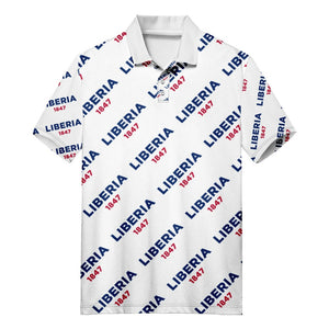 Liberia 1847 Men's short sleeved slim fitting polo shirt