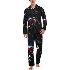 Saul Men's V-Neck Long Pajama Set