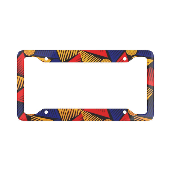 African Print License Plate Frame