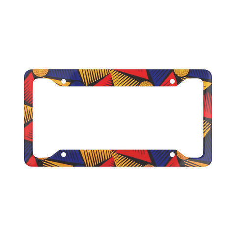 African Print License Plate Frame