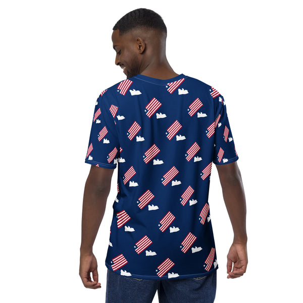 Blue Liberia Flag and Map Men's t-shirt