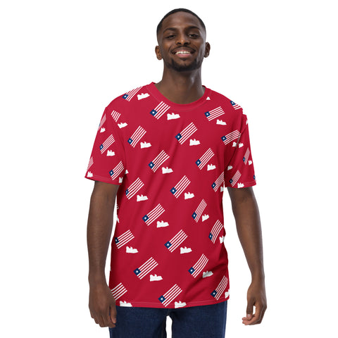 Red Liberia Flag and Map Men's t-shirt