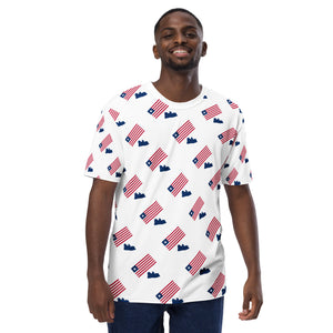 White Liberia Flag and Map Men's t-shirt