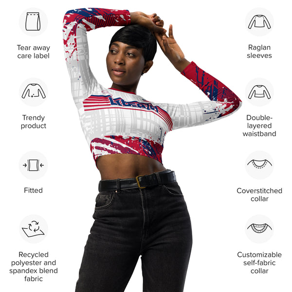 LIBERIA long-sleeve crop top