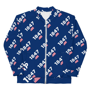 Blue Liberia 1847/ Flag Unisex Bomber Jacket