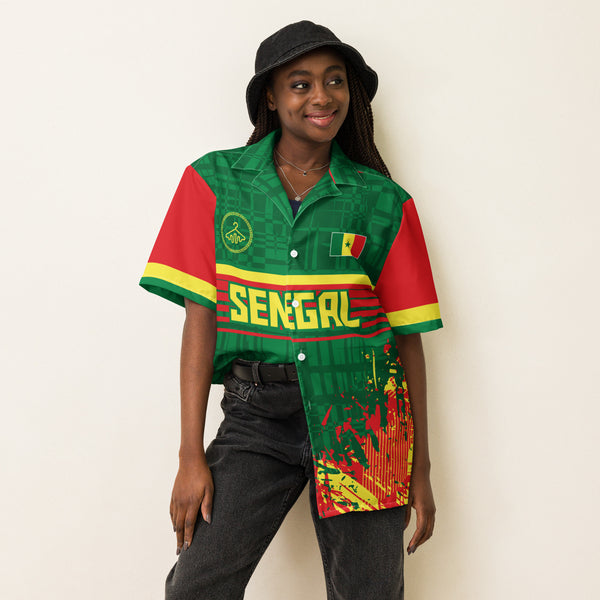 Dame Senegal Unisex button shirt