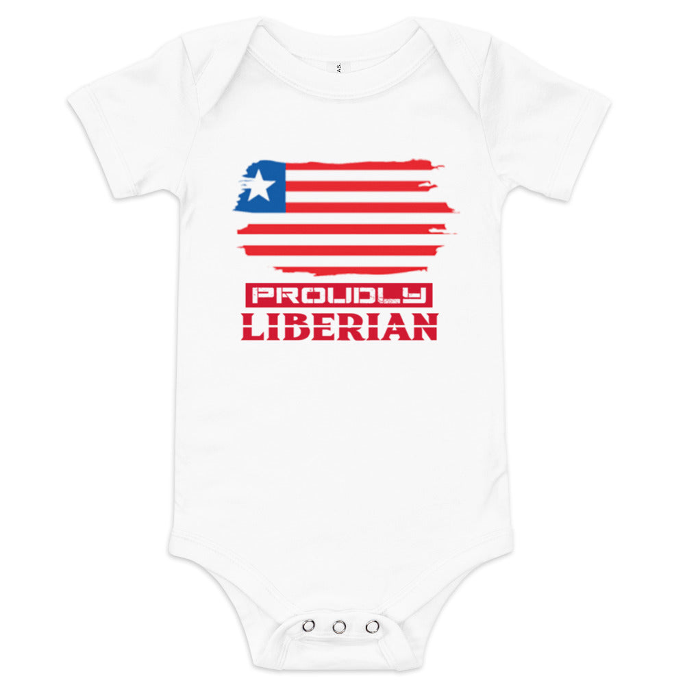 Proudly Liberian Baby short sleeve one piece