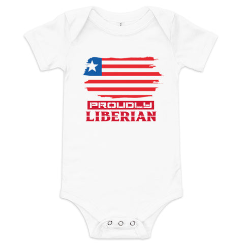 Proudly Liberian Baby short sleeve one piece