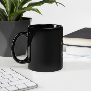 HD BAR AND BISTRO Black Glossy Mug