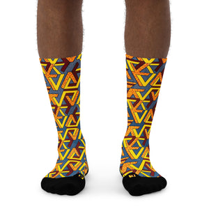 Chead African Print Long Socks