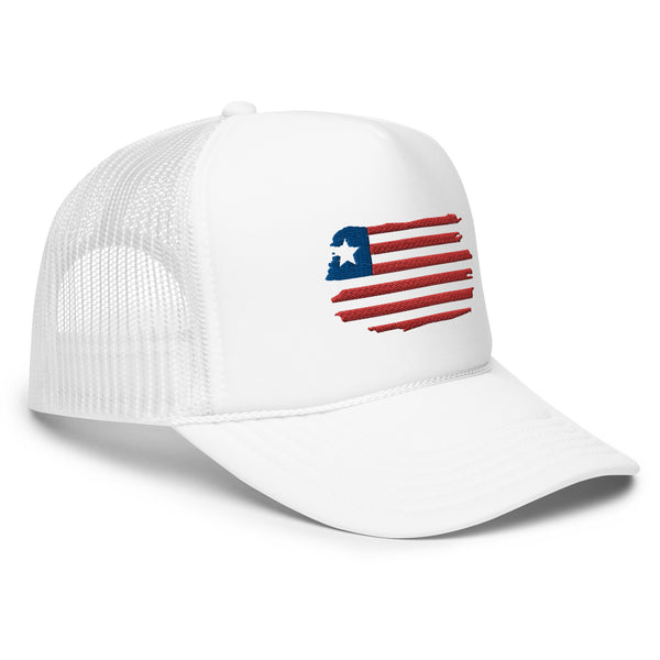 Liberia Flag Foam trucker hat