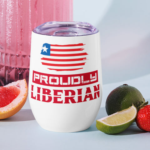 Proudly Liberian Wine tumbler