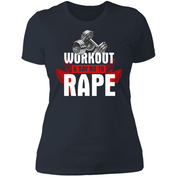 Workout to Say No To Rape Ladies' Boyfriend T-Shirt