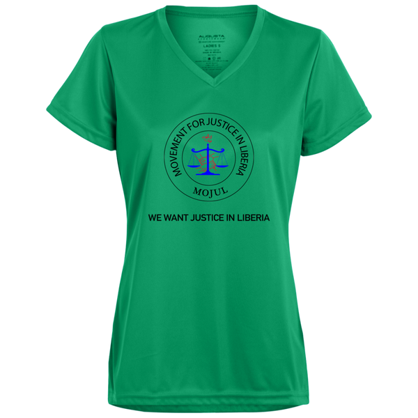 MOJUL/We Want Justice In Liberia Ladies' Wicking T-Shirt
