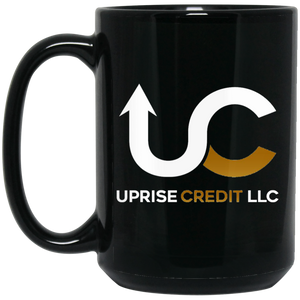 Uprise Credit 15 oz. Black Mug