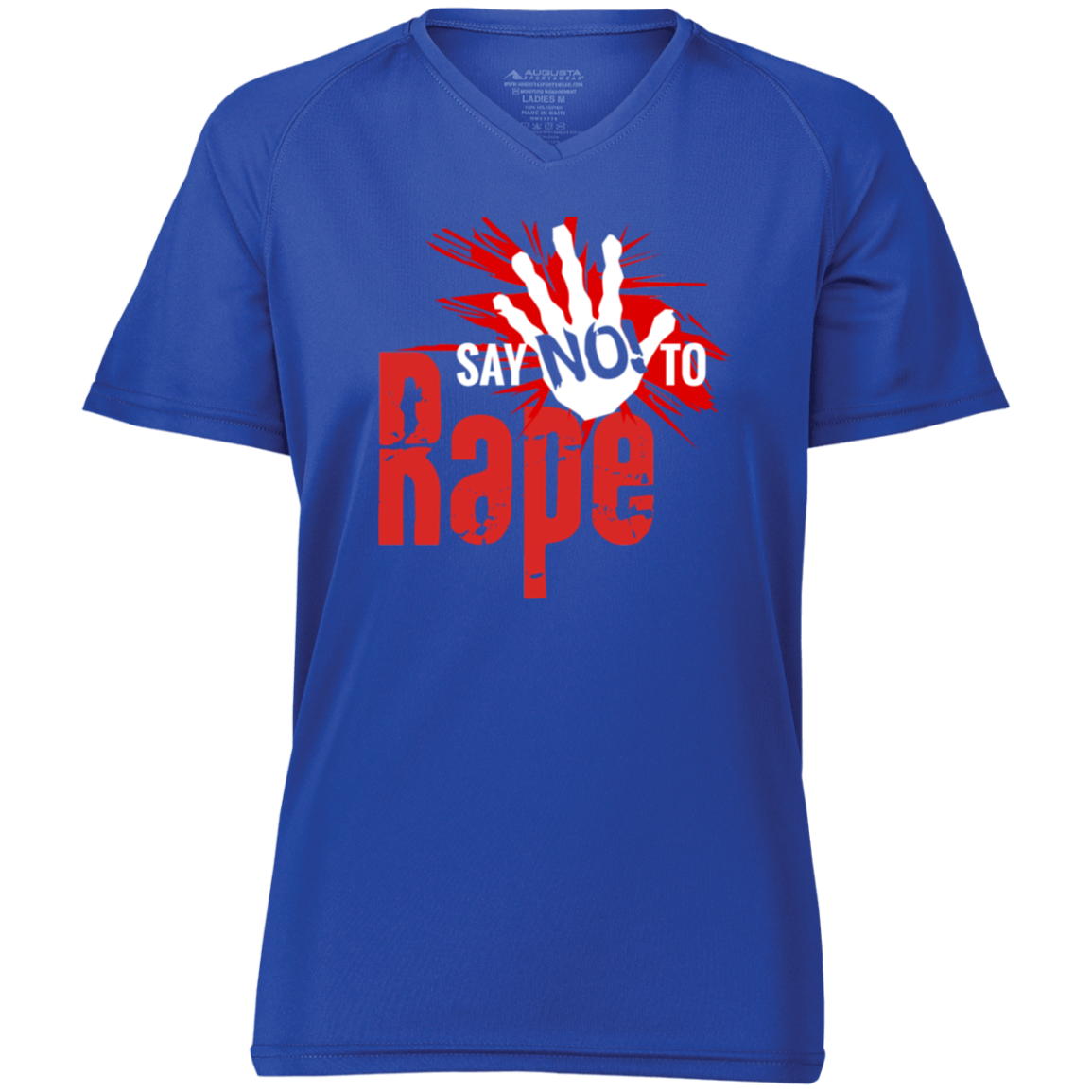 Say No To Rape Ladies' Raglan Sleeve Wicking T-Shirt