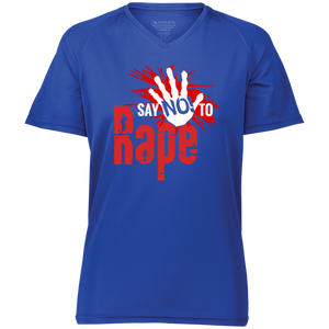 Say No To Rape Ladies' Raglan Sleeve Wicking T-Shirt