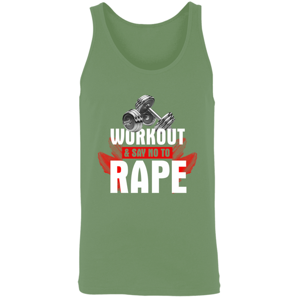 Workout to Say No To Rape Unisex Tank