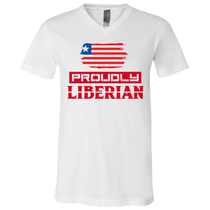 Proudly Liberian Unisex V-Neck (Flag) T-Shirt