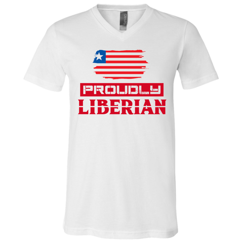 Proudly Liberian Unisex V-Neck (Flag) T-Shirt