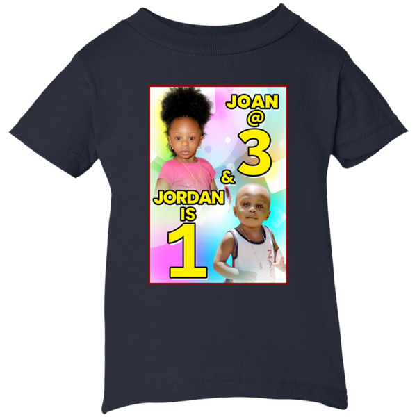 Joan@3 Jordan is 1 Infant 5.5 oz Short Sleeve T-Shirt