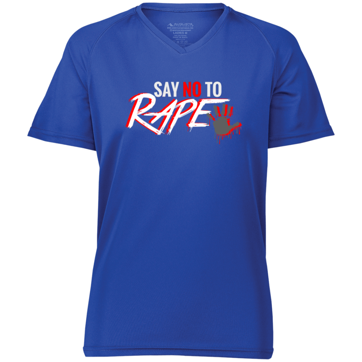 Say No To Rape Ladies' Raglan Sleeve Wicking T-Shirt