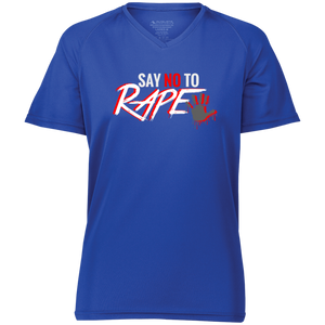 Say No To Rape Ladies' Raglan Sleeve Wicking T-Shirt