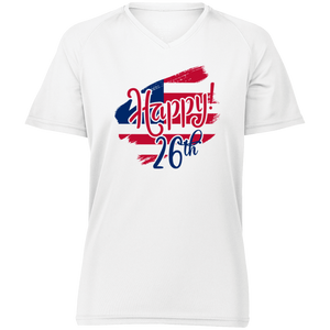 HAPPY 26TH Ladies' Raglan Sleeve Wicking T-Shirt