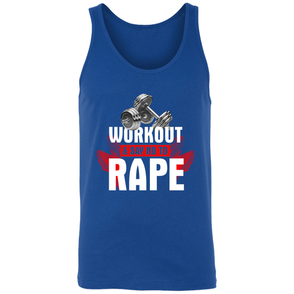 Workout to Say No To Rape Unisex Tank