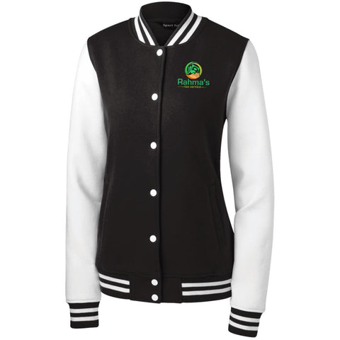 Rahma's Logo Rahma's Tax Service Women's Fleece Letterman Jacket