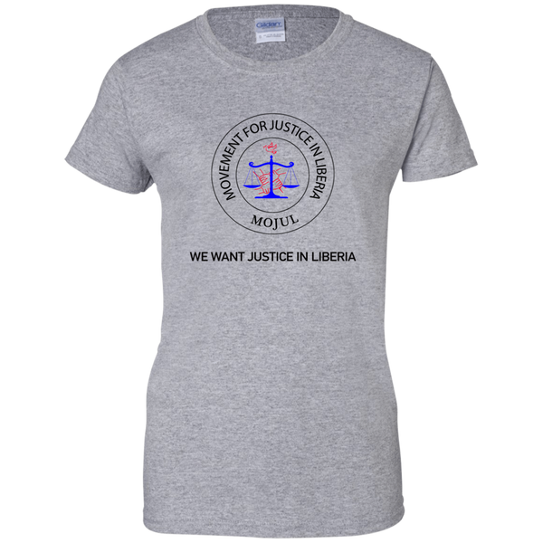 MOJUL/We Want Justice In Liberia Ladies' 100% Cotton T-Shirt