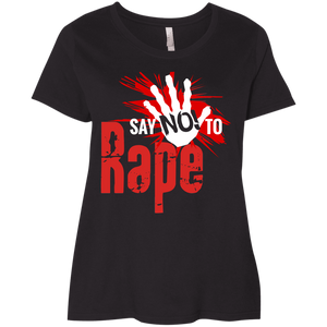 Say No To Rape Ladies' Curvy T-Shirt