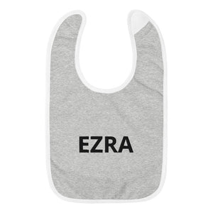 EZRA Embroidered Baby Bib
