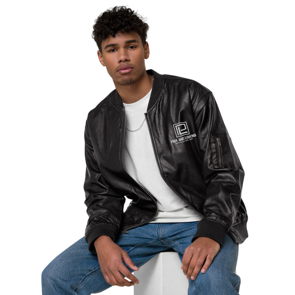 PAUL AND LOVENIA Leather Bomber Jacket
