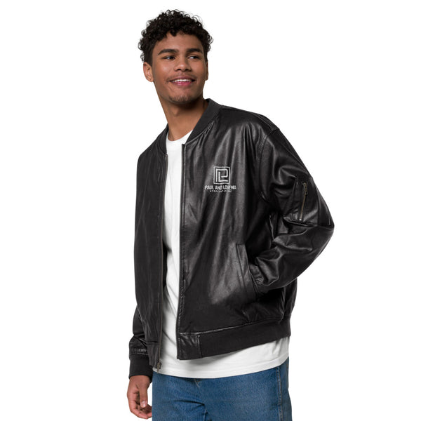 PAUL AND LOVENIA Leather Bomber Jacket