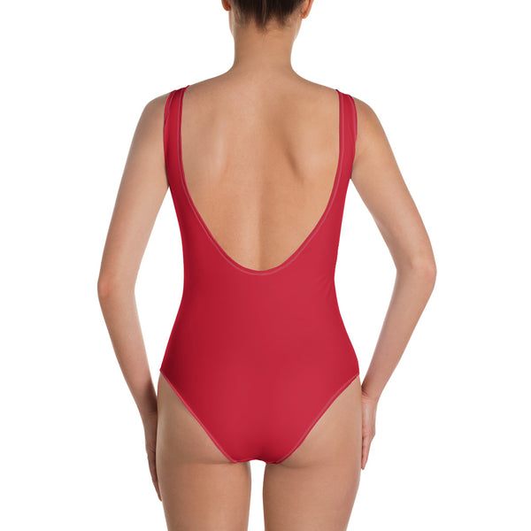 This Queen Was Born In June One-Piece Red Swimsuit