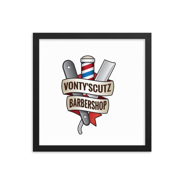 Vonty's Barbershop Framed poster