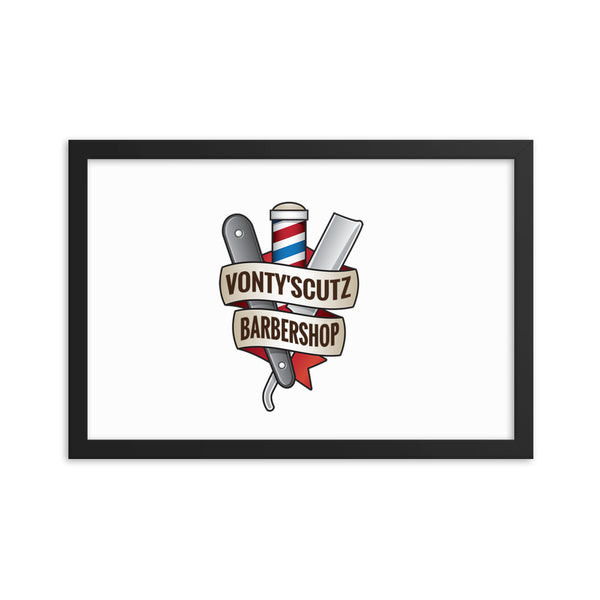 Vonty's Barbershop Framed poster