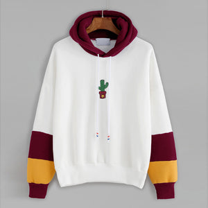 Long Sleeve Cactus Print Hoodie